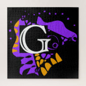 Vogelnest - Gepersonaliseerd Initiaal Letter G Legpuzzel (Verticaal)