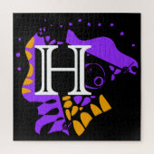 Vogelnest - gepersonaliseerd Initiaal letter H Legpuzzel (Verticaal)