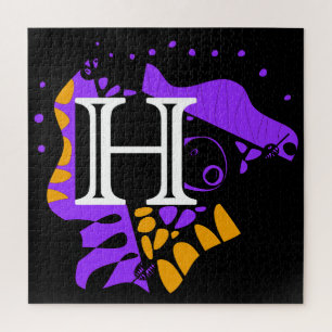 Vogelnest - gepersonaliseerd Initiaal letter H Legpuzzel