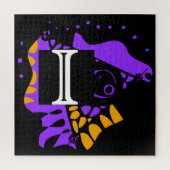 Vogelnest - Gepersonaliseerd Initiaal Letter I Legpuzzel (Verticaal)