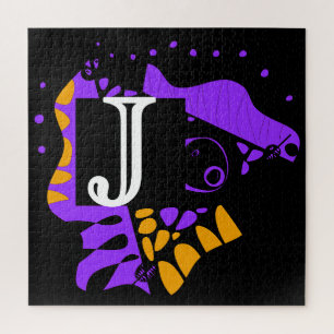 Vogelnest - Gepersonaliseerd Initiaal Letter J Legpuzzel