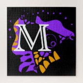 Vogelnest - Gepersonaliseerd Initiaal Letter M Legpuzzel (Verticaal)