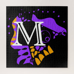 Vogelnest - Gepersonaliseerd Initiaal Letter M Legpuzzel