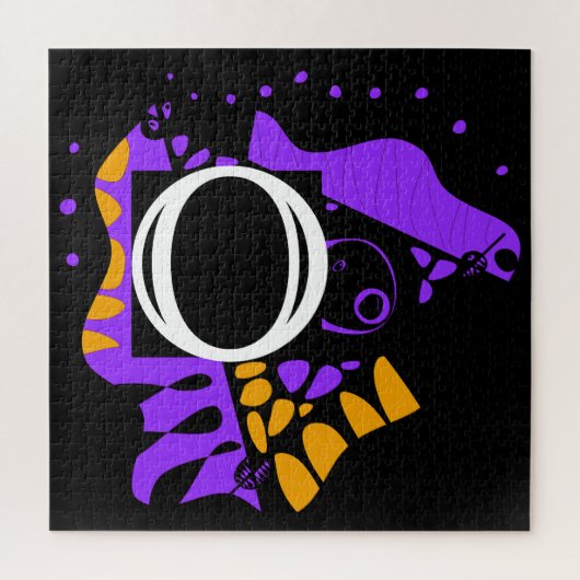 Vogelnest - Gepersonaliseerd Initiaal Letter O Legpuzzel (Verticaal)