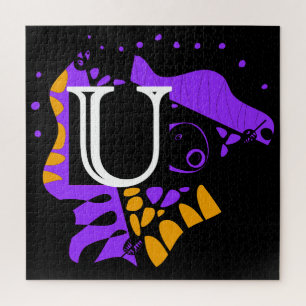 Vogelnest - Gepersonaliseerd Initiaal Letter U Legpuzzel