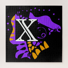 Vogelnest - Gepersonaliseerd Initiaal Letter X Legpuzzel