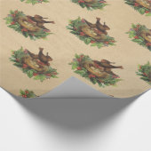  vogelnest holly bekerst cadeaupapier (Hoek)