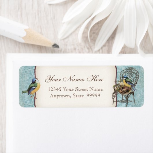 Vogelnest in Stoel, Uitnodiging voor het Huwelijk Etiket (Insitu)