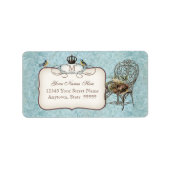 Vogelnest in Stoel, Uitnodiging voor het Huwelijk Etiket (Voorkant)