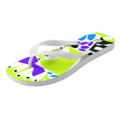 Vogelnest - Lime Green White Teenslippers (Schuin)