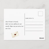 Vogelnest Nieuw Huis Bewegende Aankondiging Briefk Briefkaart (Achterkant)