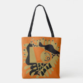 Vogelnest - Oranje olijf Tote Bag (Achterkant)