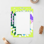 Vogelnest - Pastel Groen Wit Sierkussen Naam Notitiekaartje (Voorkant / Achterkant in situ)