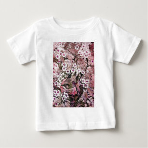 VOGELNEST, PINK WHITE SPRING FLOWERS EN BOOM