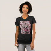 VOGELNEST, PINK WHITE SPRING FLOWERS EN BOOM T-SHIRT (Voorkant volledig)