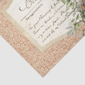 Vogelnest Rode Bloemen Carte Postale Frans Script Tissuepapier (Detail)
