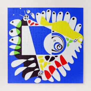 Vogelnest - Royal Blue White Legpuzzel