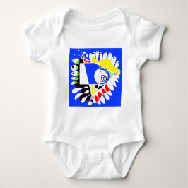 Vogelnest - Royal Blue White Romper