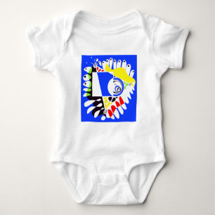 Vogelnest - Royal Blue White Romper