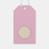 Vogelnest roze Baby shower Cadeaulabel (Achterkant)