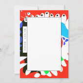 Vogelnest - Scarlet Rood Wit Aangepaste Naam Notitiekaartje (Voorkant)