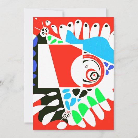 Vogelnest - Scarlet Rood Wit Aangepaste Naam Notitiekaartje (Achterkant)