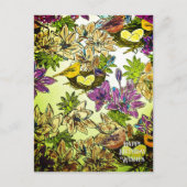 VOGELNEST SINAASAPPEL PURPER | Kleurenboek Ansic Briefkaart (Voorkant)