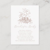 Vogelnest stoffig Roos roze Baby shower insert Kaa Informatiekaartje (Voorkant)