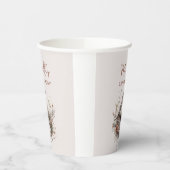 Vogelnest Terracotta Roze 75ste verjaardag Papieren Bekers (Links)