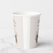 Vogelnest Terracotta Roze 75ste verjaardag Papieren Bekers (Rechts)