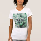 VOGELNEST, TREE, GROENE WIT-SPRINGSTROMEN T-SHIRT (Voorkant)