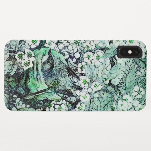 VOGELNEST, TREE WHITE GREEN SPRING FLOWERS Case-Mate iPhone CASE (Achterkant (horizontaal))