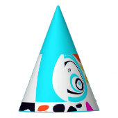 Vogelnest - Turquoise Wit Feesthoedjes (Voorkant)