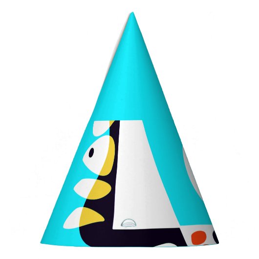 Vogelnest - Turquoise Wit Feesthoedjes (Links)