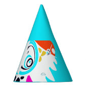 Vogelnest - Turquoise Wit Feesthoedjes (Rechts)