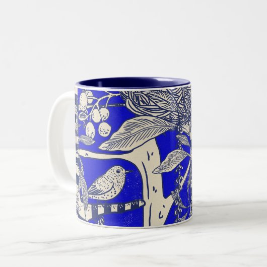 Vogelnest Tweekleurige Koffiemok (Voorkant links)