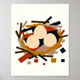 Vogelnest - Wildeleven Kunst Poster
