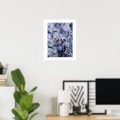 VOGELNEST ,wit blauw Poster (Thuiskantoor)