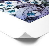 VOGELNEST ,wit blauw Poster (Hoek)