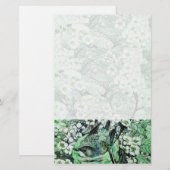 VOGELNEST, wit groen Briefpapier (Voorkant / Achterkant)
