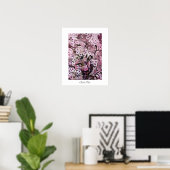 VOGELNEST ,wit rood roze paars Poster (Thuiskantoor)