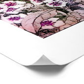 VOGELNEST ,wit rood roze Poster (Hoek)