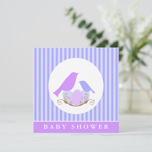 VogelnestBaby shower Kaart (Staand voorkant)