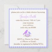 VogelnestBaby shower Kaart (Achterkant)