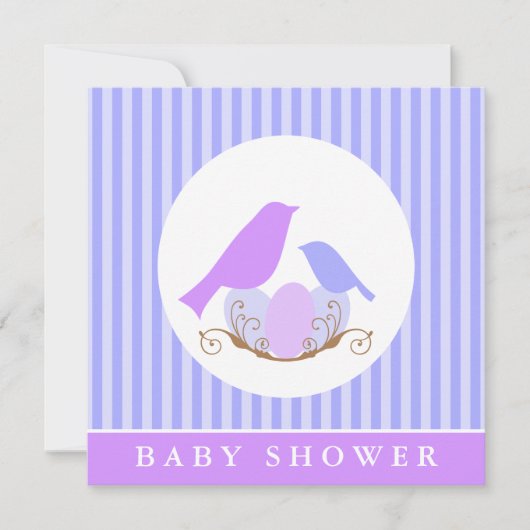 VogelnestBaby shower Kaart (Voorkant)