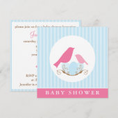 VogelnestBaby shower Kaart (Voorkant / Achterkant)