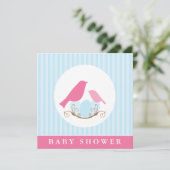 VogelnestBaby shower Kaart (Staand voorkant)