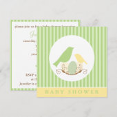 VogelnestBaby shower Kaart (Voorkant / Achterkant)