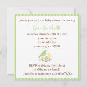 VogelnestBaby shower Kaart (Achterkant)