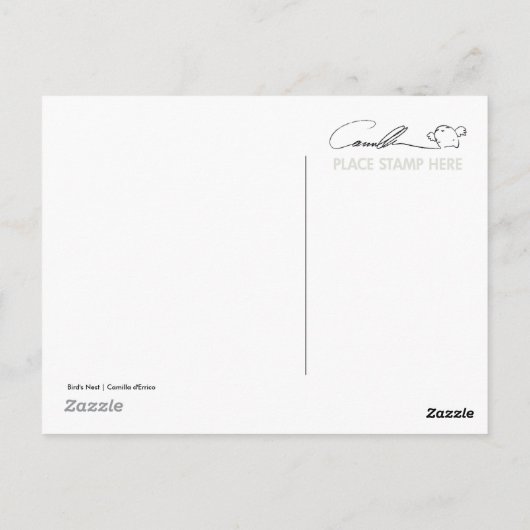 VogelnestBriefkaart Briefkaart (Achterkant)